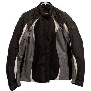 BILT Pro Tourer Mesh Motorcycle Jacket BLW 5 - WOMEN'S XL - Gray/Black/White